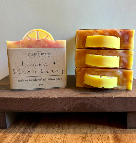 Lemon & Strawberry Tallow Soap