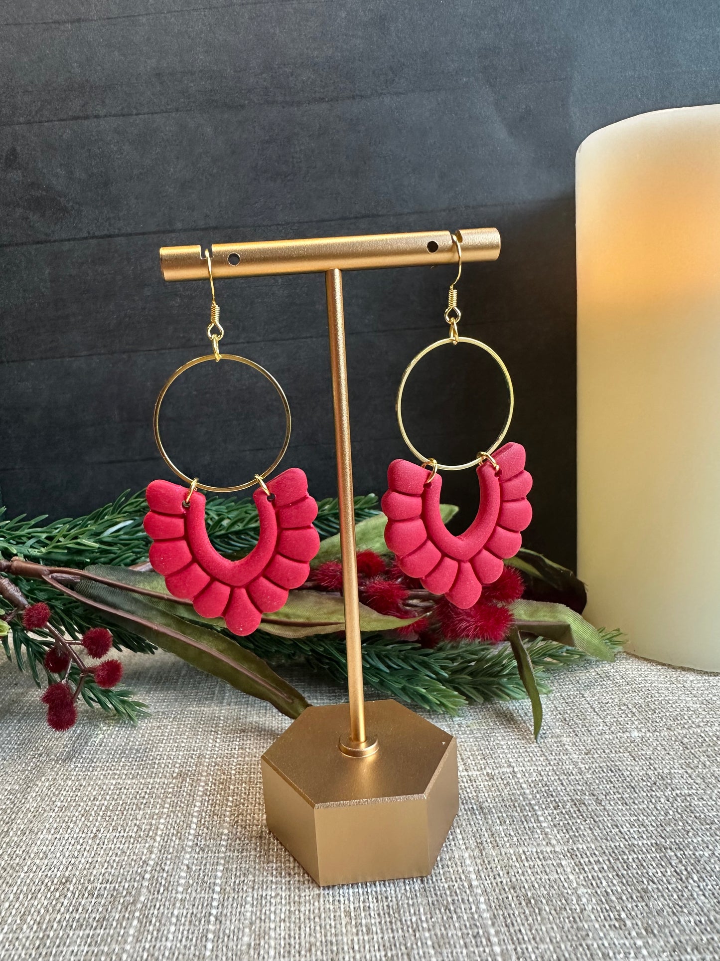 Dangle Clay Earrings