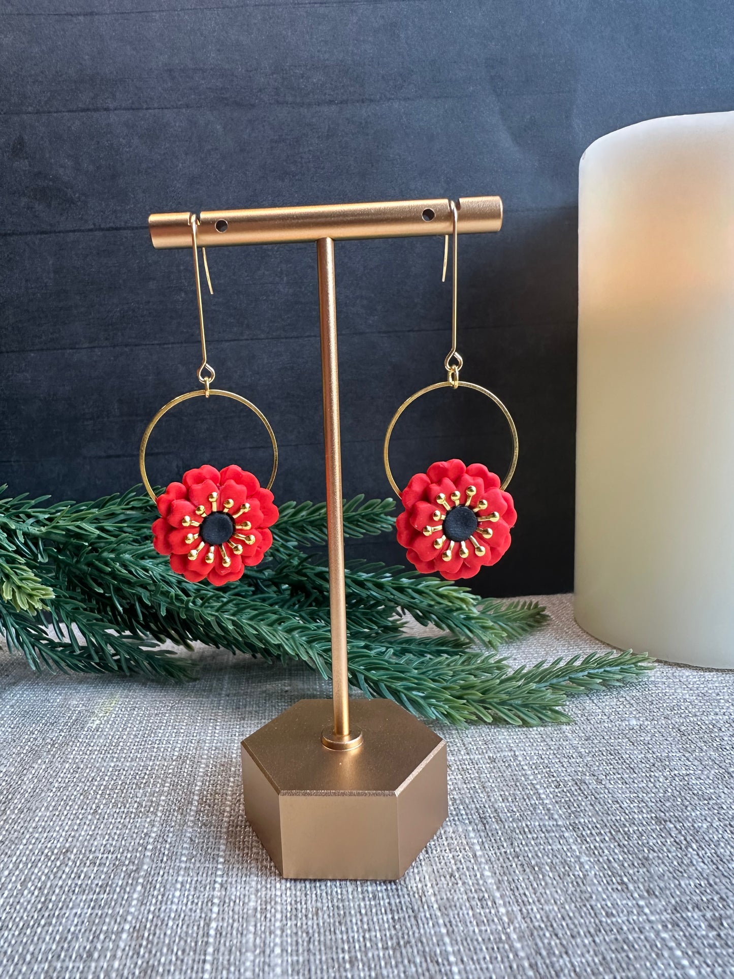 Poppy Clay Earrings